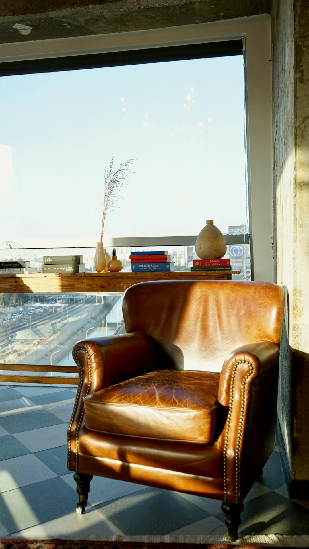 Bright shared workspace interior with sofas and tables